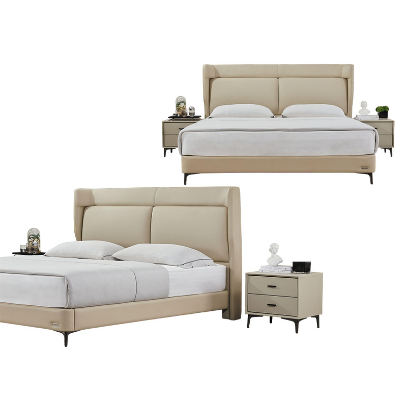 Leather Trimmed Bed
